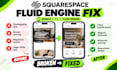 fix squarespace mobile responsiveness, overlapping content and white space