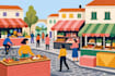 make flat vector illustrations for you
