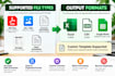 extract invoice and PDF data into excel or CSV