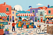 make flat vector illustrations