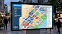 do wayfinding map, pedestrian map, route visualization, navigation and land use
