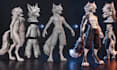 create custom furry vrchat avatar, 3d model, rigging and texture