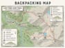 design hiking route map, backpacking map, trekking map and campground map
