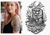 make black and white animal tattoo design