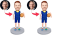 create a custom 3d bobblehead model, 3d character and collectible figure
