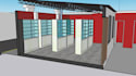 create a 3d architectural model in sketchup