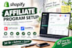 set up your shopify affiliate program with uppromote or goaffpro