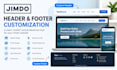 customize jimdo website header, footer and navigation