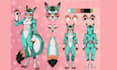 create custom fursona ref sheet character sheet furry oc reference sheet wolf