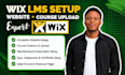setup wix online course website, wix lms course upload, wix course quizzes wix