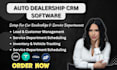 setup auto dealership CRM software via tekion dealertrack cdk drive pbs systems