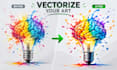 vectorize your logo or image into a clean scalable vector