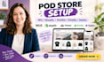 setup wix print on demand store, shopify pod with printful printify integration