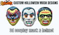 create 3d mask, wearable mask, halloween mask, stl file