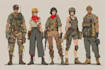 draw 2d game art military character design