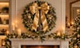 design custom christmas wreath sashes and bows with realistic mockups