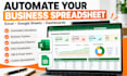 create an automated excel google sheets business tracker