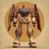 draw amazing character mecha robot illustration