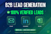 do b2b linkedin lead generation and email list building