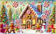 create a beautiful winter with a cozy christmas house