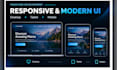 build a responsive react website with modern UI