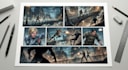 create custom premium comic book art, manga, webtoon art, and comic illustration