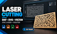 create custom laser cutting dxf svg vector files for cnc laser and router