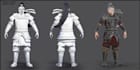 create custom stylized 3d character models with rigging for games and animation