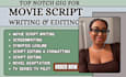 write, edit, format your short script, film script, screenplay, script editing