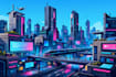 create futuristic sci fi city environment concept art