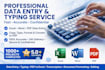 do data entry typing copy paste and excel work fast