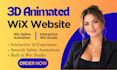 design 3d animated wix website, wix spline animation, interactive wix studio