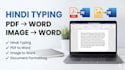do hindi typing and PDF to word conversion