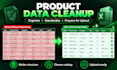 clean, deduplicate, and restructure excel spreadsheet data