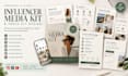 design influencer media kit or press kit or postcard