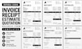 design editable canva invoice, receipt estimate quotation business form template