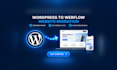 migrate wordpress website to webflow with responsive design and seo setup
