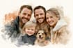 custom watercolor family portrait