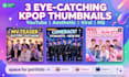 design 3 aesthetic bts  kpop youtube thumbnail