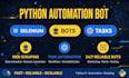 create python automation, web scraping bot and  chatbot