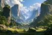 fantasy landscapes, illustration, environment