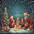 draw custom christmas caricatures for winter