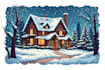 design cinematic christmas winter scene illustrations