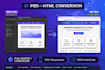 convert figma to html, psd to html responsive page