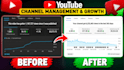 provide youtube channel management and growth
