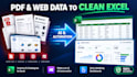 convert PDF and web data to excel and dashboards