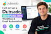 set up a dubsado client portal, CRM workflow and email automation