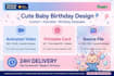 design animated kids birthday invitation video