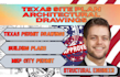 do texas site plan architectural structural mep city permit residential drawings