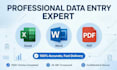 do data entry, excel work, pdf to excel and fast typing